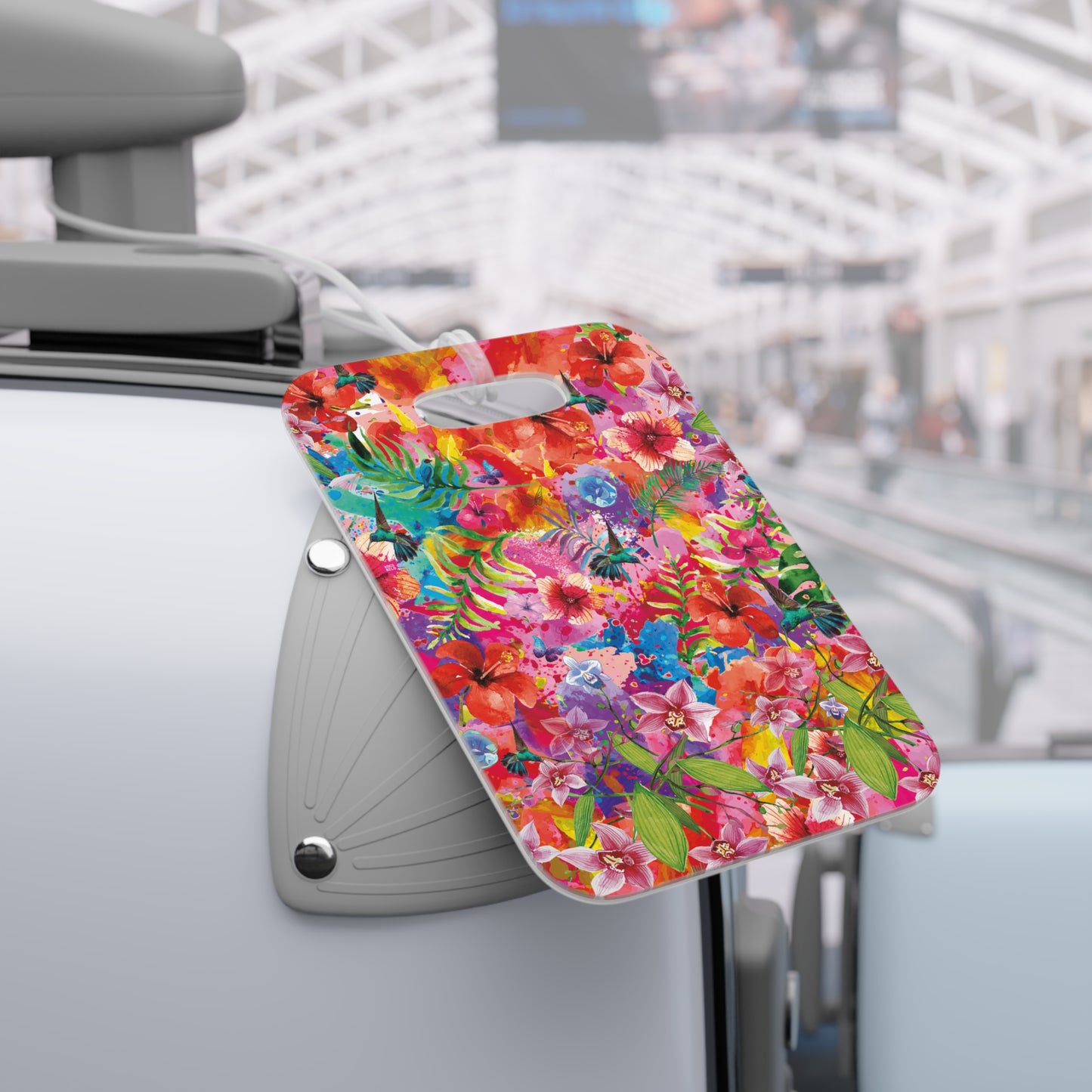 Floral Paradise Luggage Tag — Bright Tropical Flower ID Tag
