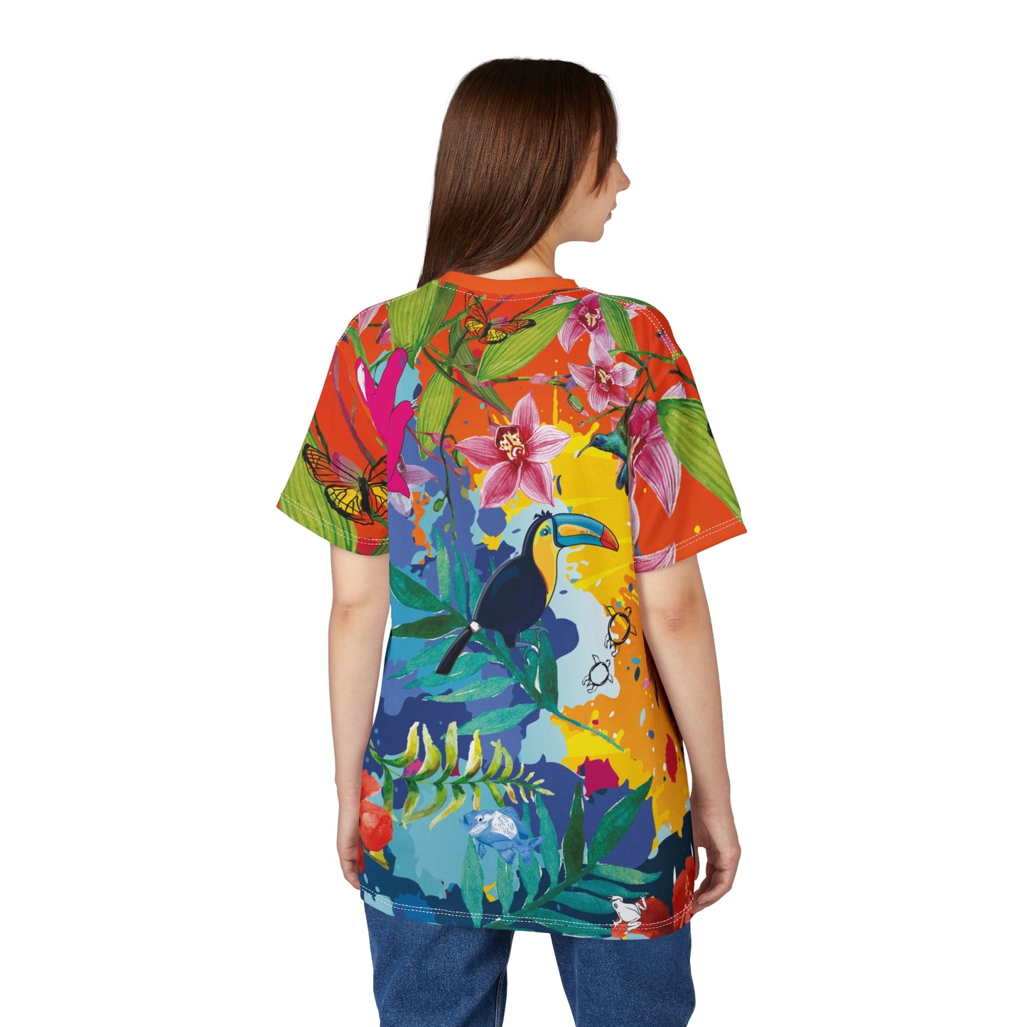 Camiseta unisex Selva Naranja, diseño exclusivo de Kocobelo, algodón ecológico, ideal para cualquier ocasión.