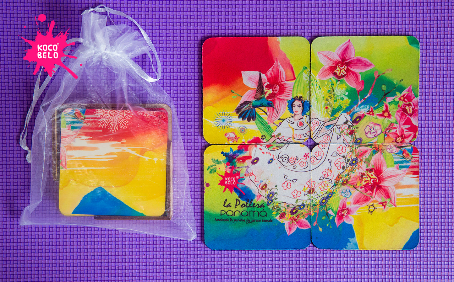 POSA VASOS POLLERA composiciones 4 Piezas