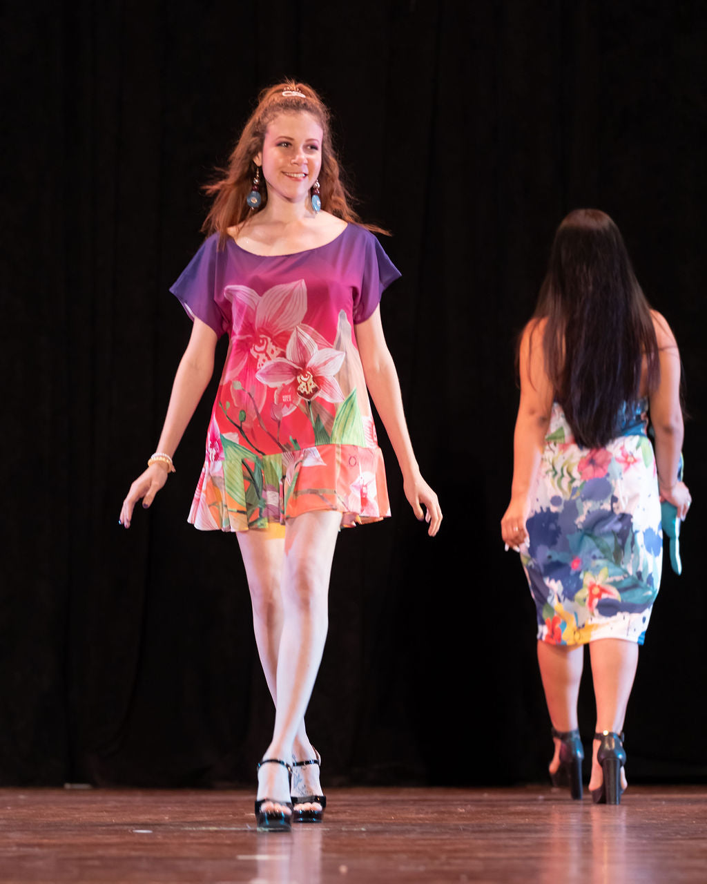 Vestido Orquideas Celeste