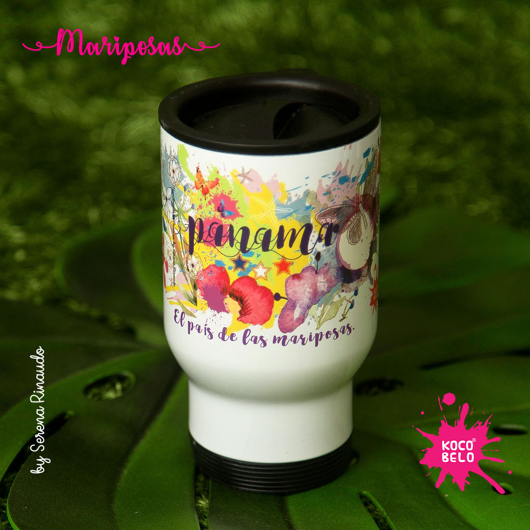 JARRA DE ACERO INOXIDABLE MARIPOSAS