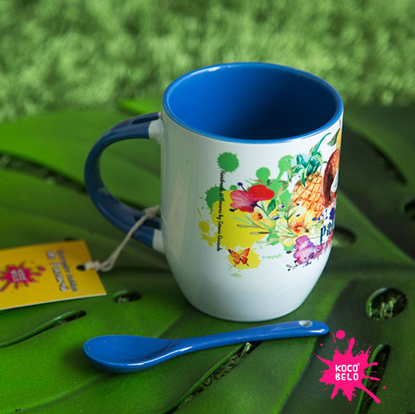 TAZA CON CUCHARILLA FRUTA
