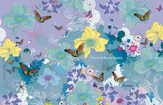 PAREO MARIPOSAS 145 cm x 90