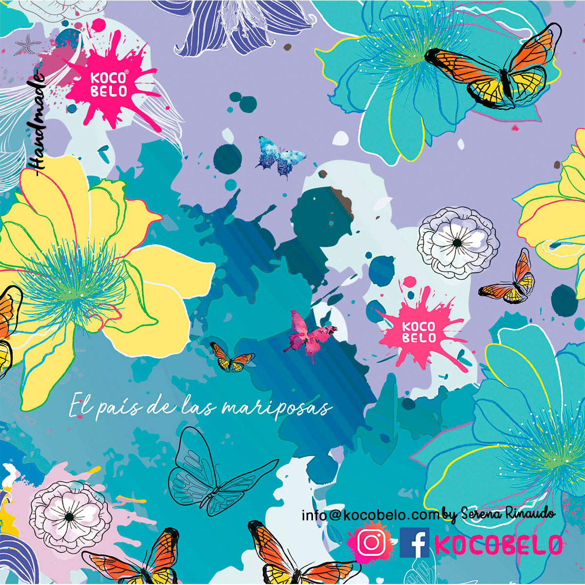 PASHMINA MARIPOSAS 140 cm x 45