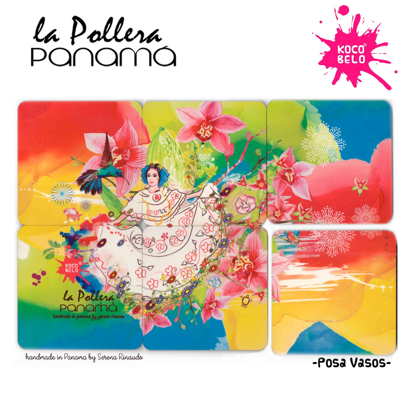 Lot de 6 sous-verres POLLERA