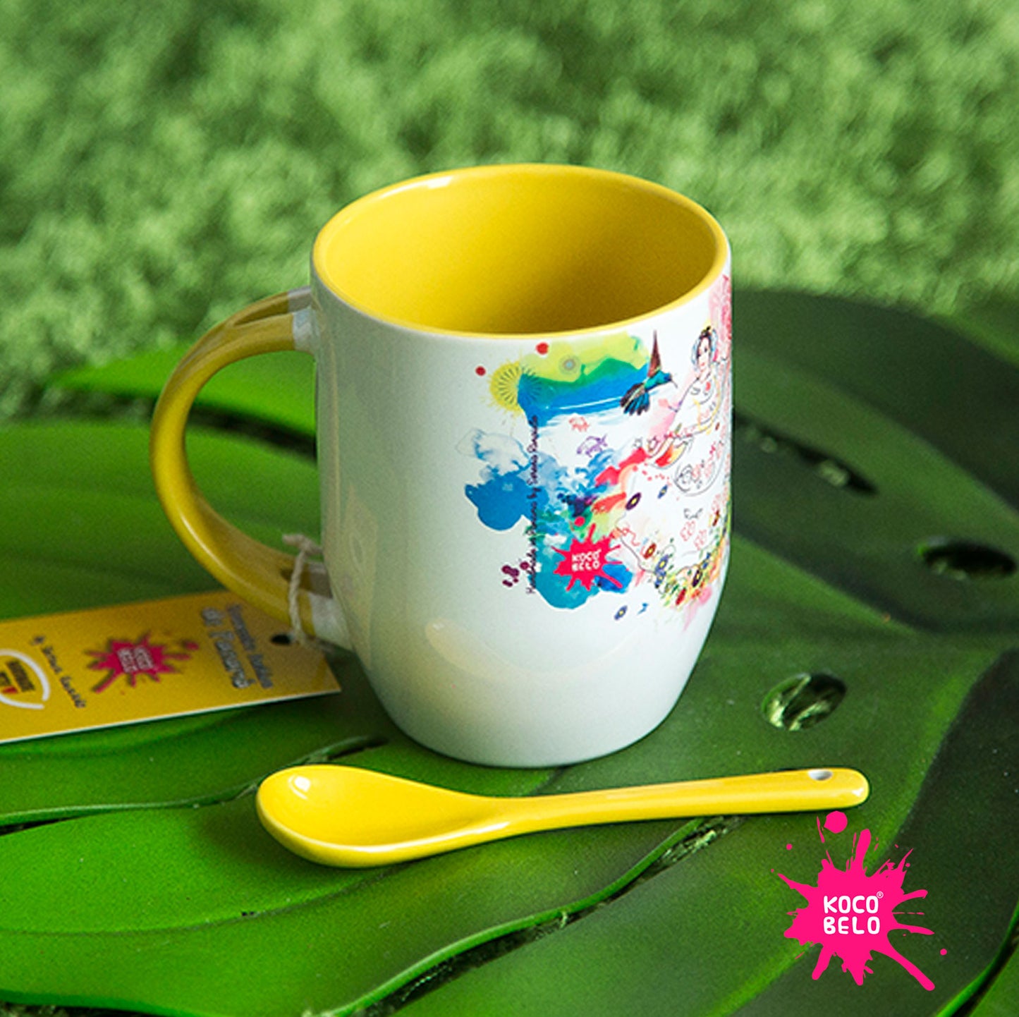 TAZA CON CUCHARILLA POLLERA