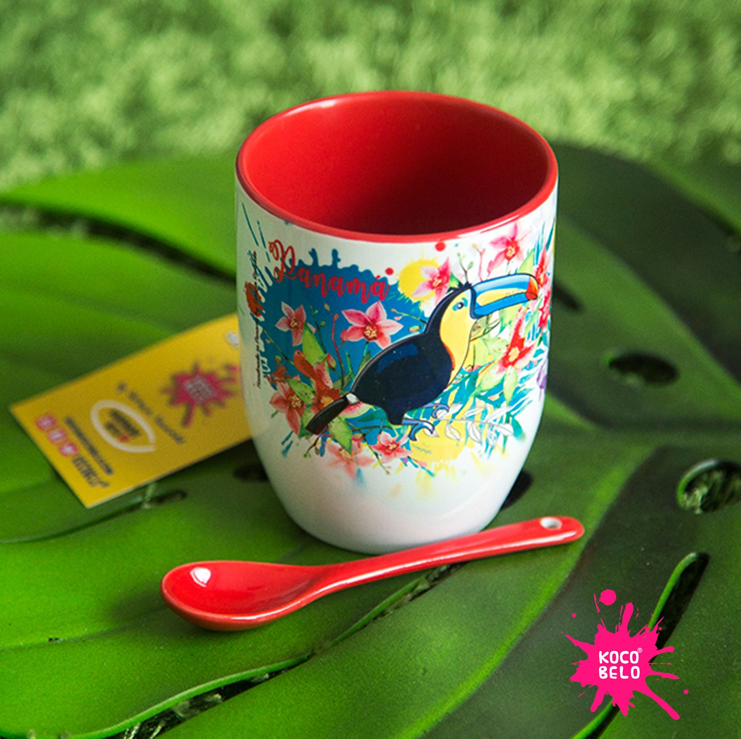 TAZA CON CUCHARILLA TUCAN