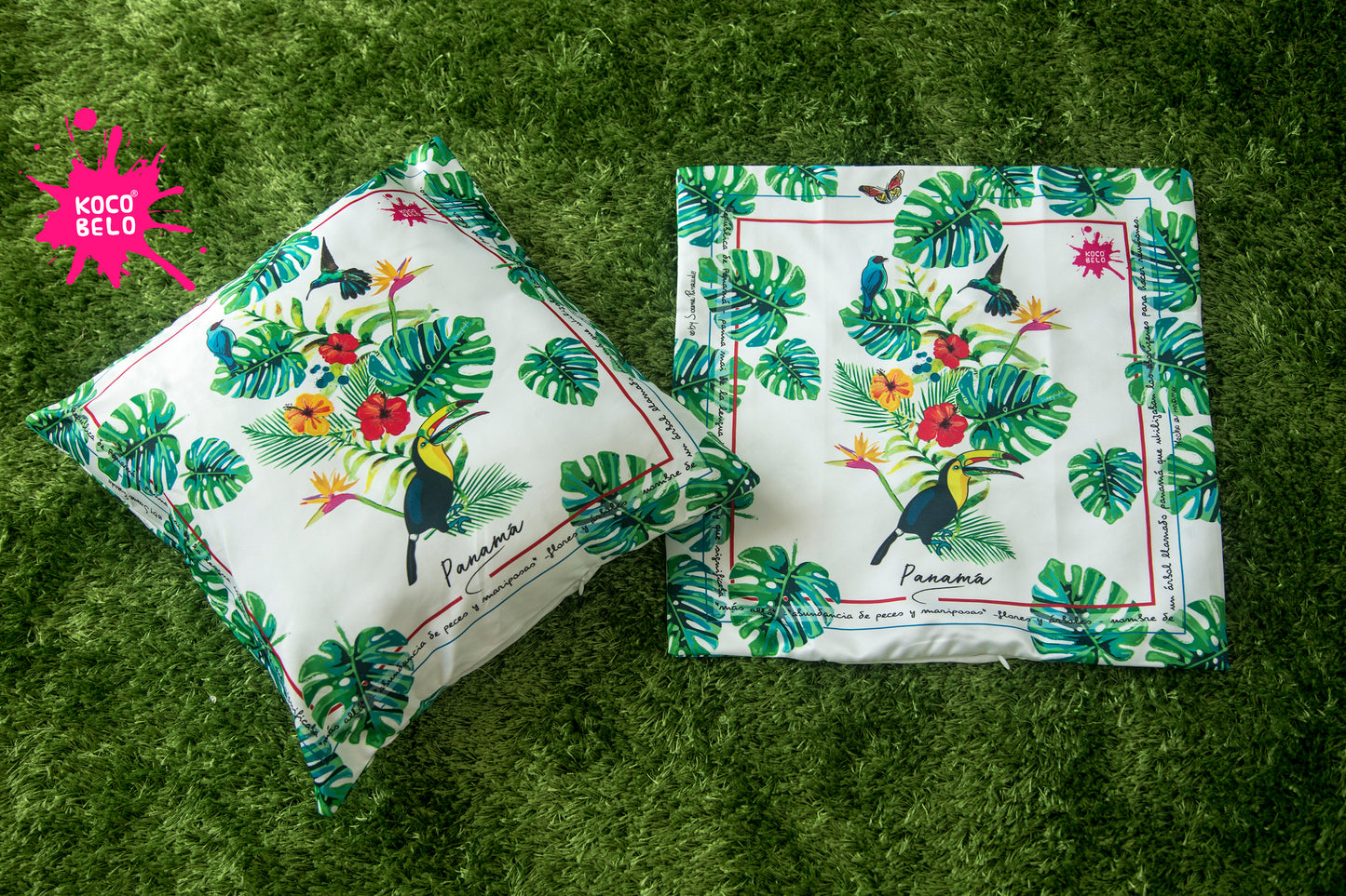 nouvelle COUVERTURE DÉCORATIVE TROPICALE 45x45cm