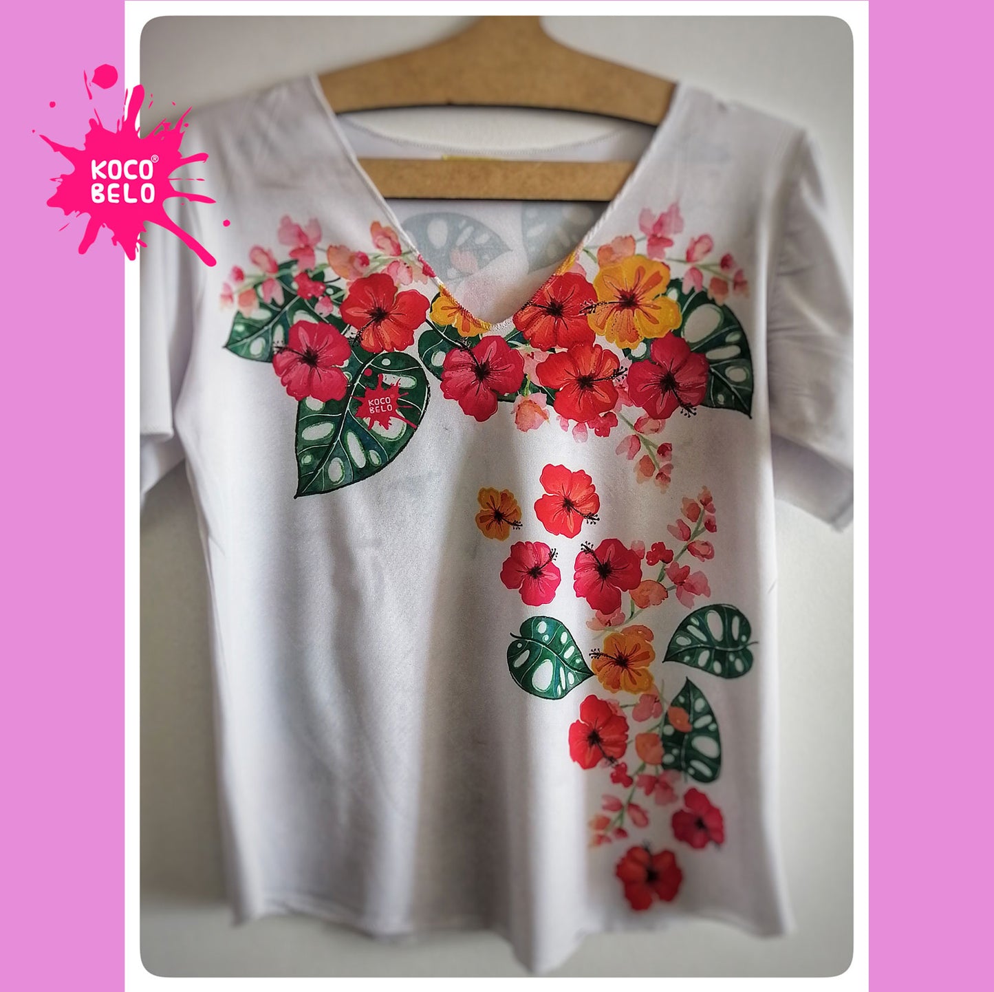 T-SHIRT HIBISCUS LYCRA MUJER