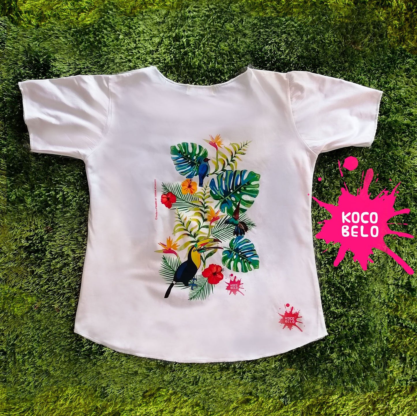 T-SHIRT TROPICAL LICRA MUJER