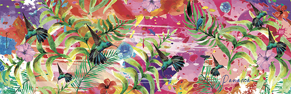 PASHMINA HUMMINGBIRD 140 cm x 45