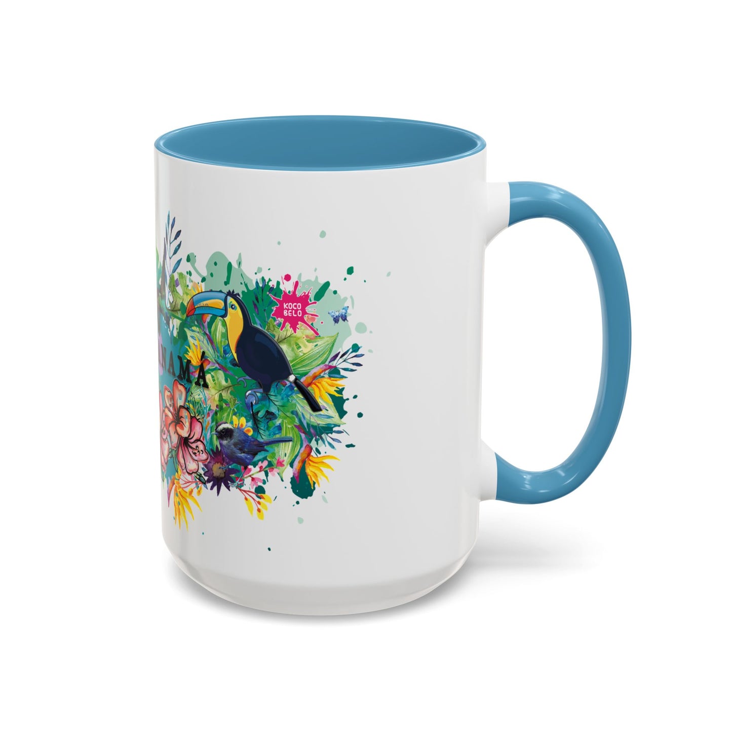 Panama Paradise Accent Coffee Mug - Colorful Tropical Bird Design - Perfect for Nature Lovers! 