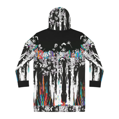 Vestido Sudadera  Hojas negra