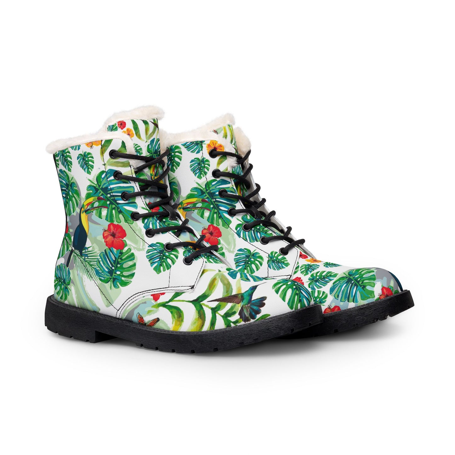 tropical Women's Fur and Leather Boots