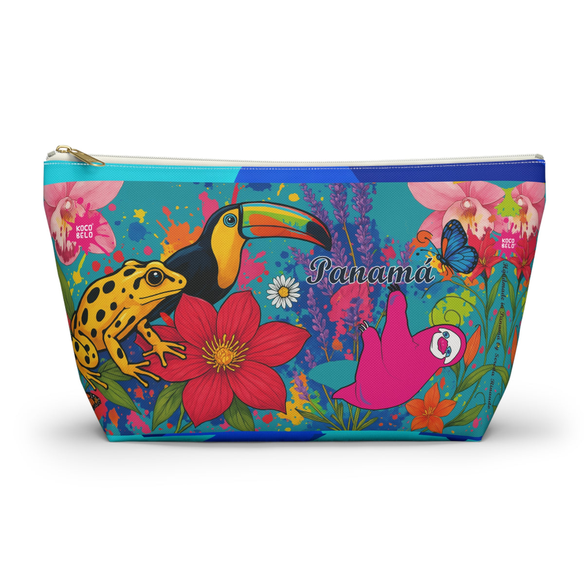 Vibrant SELVA Accessory Pouch — T‑Bottom Cosmetic Bag