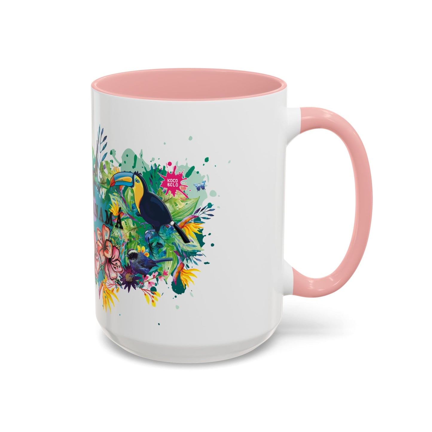 Panama Paradise Accent Coffee Mug - Colorful Tropical Bird Design - Perfect for Nature Lovers! 