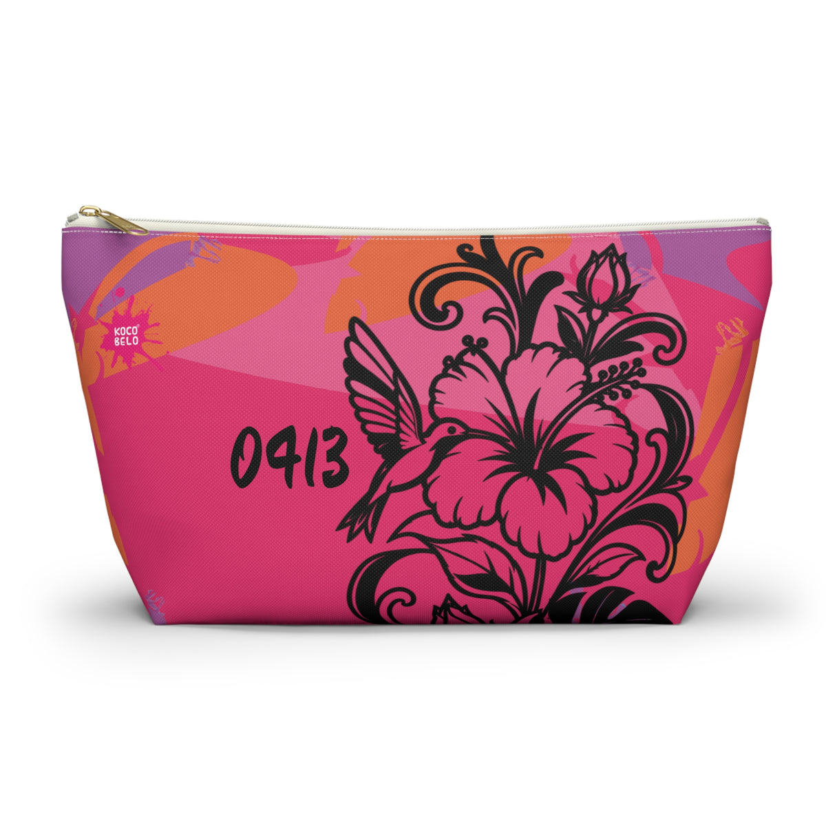 Vibrant Blue 0413 Accessory Pouch — T‑Bottom Cosmetic Bag