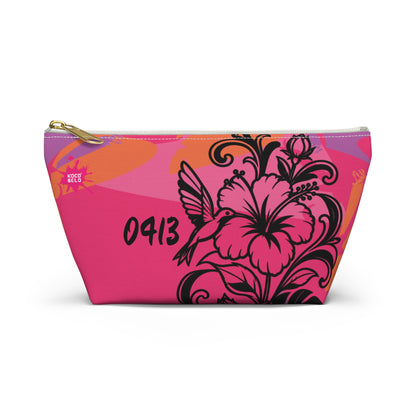 Vibrant Blue 0413 Accessory Pouch — T‑Bottom Cosmetic Bag