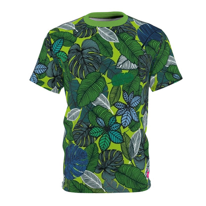 GREEN LEAVES of Unisex Cut &amp; Sew Tee (AOP) 