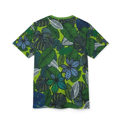 GREEN LEAVES of Unisex Cut &amp; Sew Tee (AOP) 