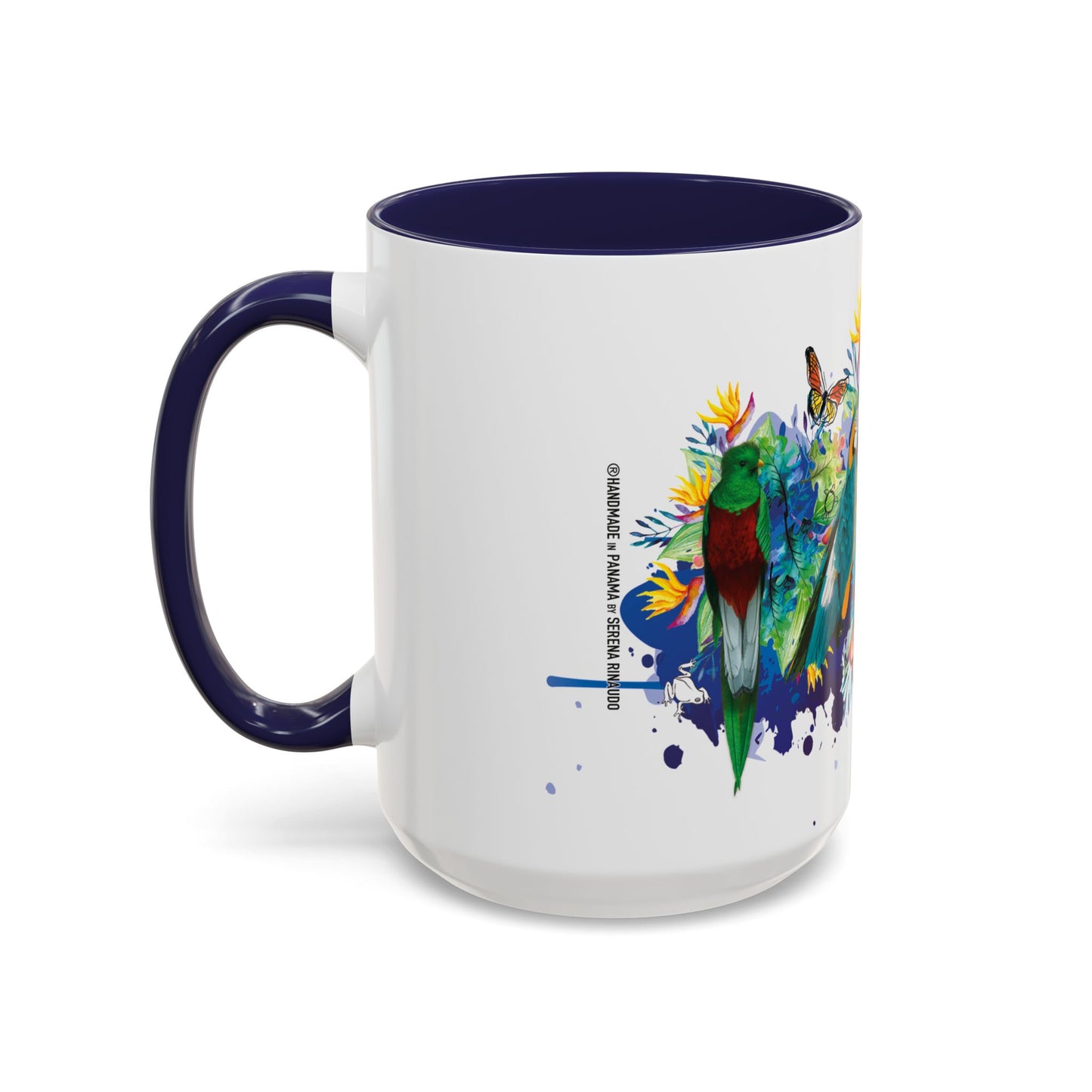 Panama Paradise Accent Coffee Mug - Colorful Tropical Bird Design - Perfect for Nature Lovers! 