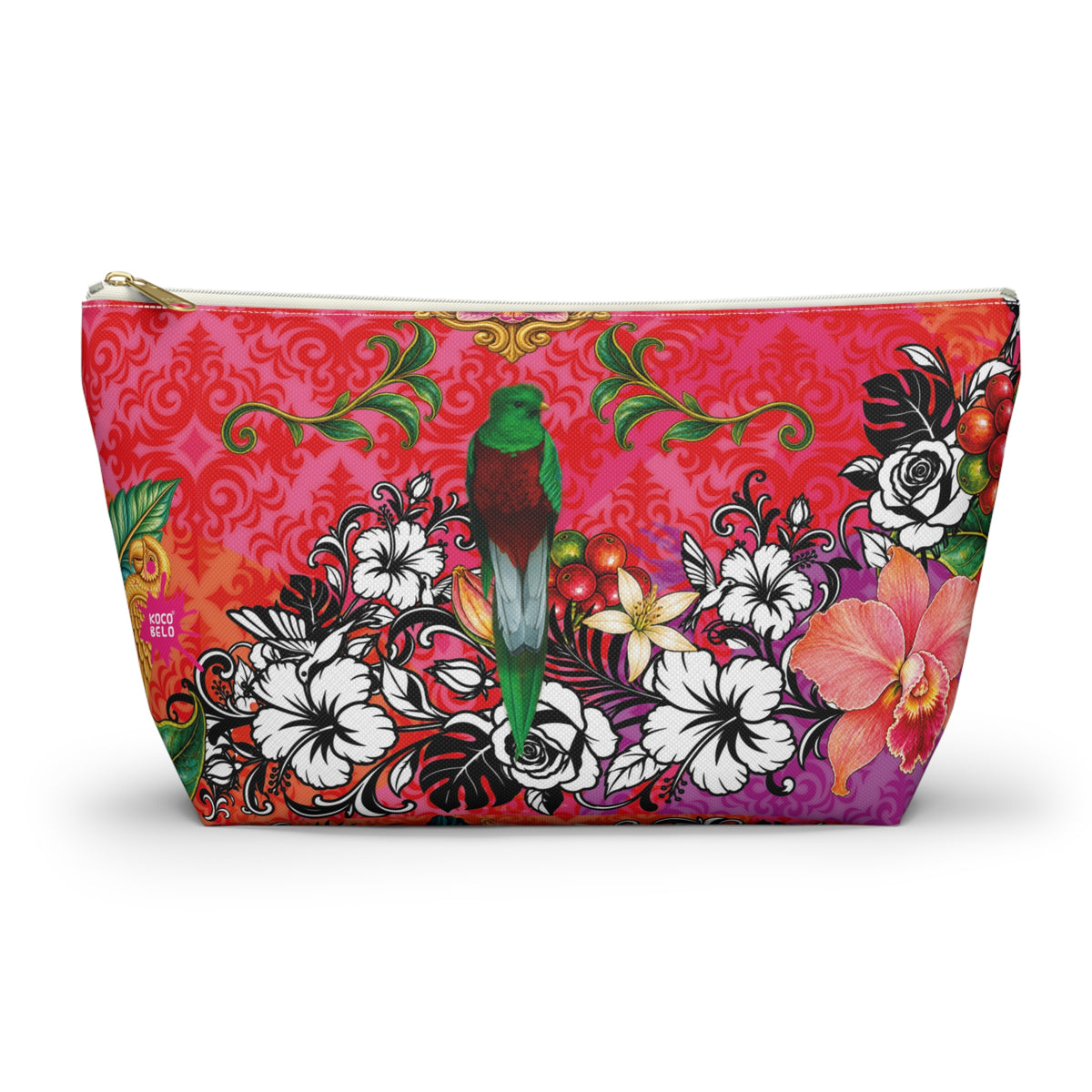 Vibrant Blue DORA Accessory Pouch — T‑Bottom Cosmetic Bag