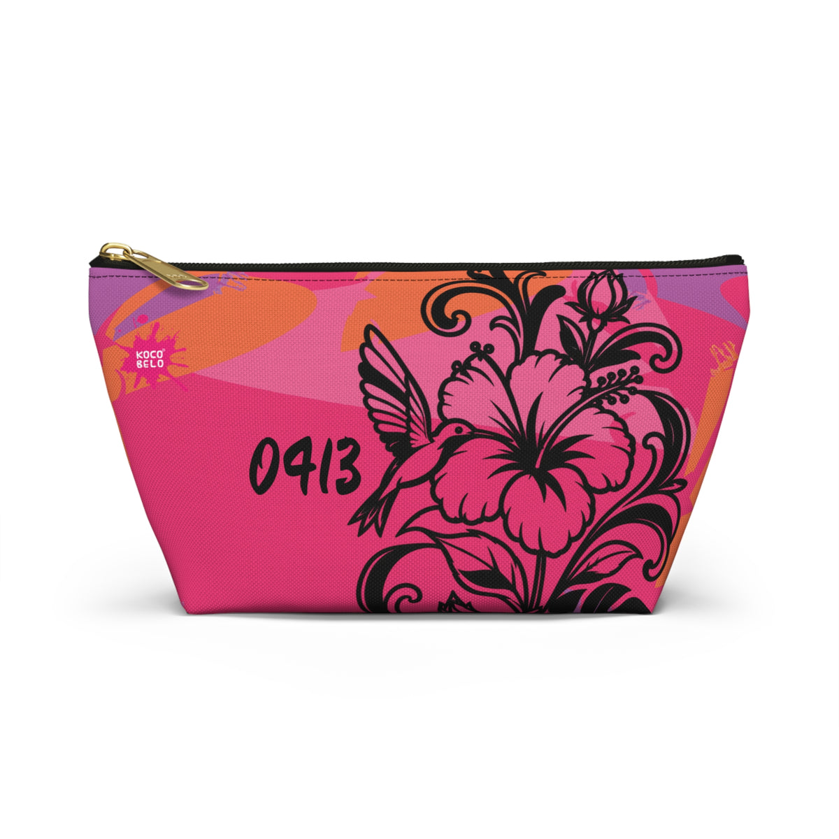 Vibrant Blue 0413 Accessory Pouch — T‑Bottom Cosmetic Bag
