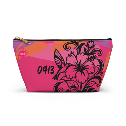 Vibrant Blue 0413 Accessory Pouch — T‑Bottom Cosmetic Bag