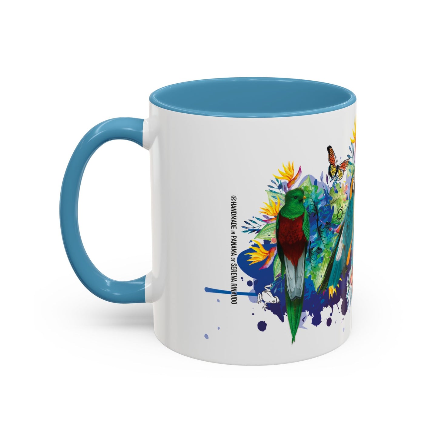 Panama Paradise Accent Coffee Mug - Colorful Tropical Bird Design - Perfect for Nature Lovers! 