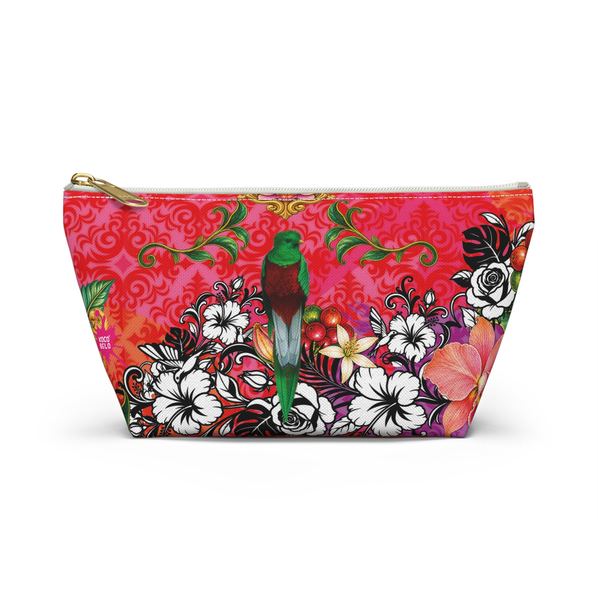 Vibrant Blue DORA Accessory Pouch — T‑Bottom Cosmetic Bag