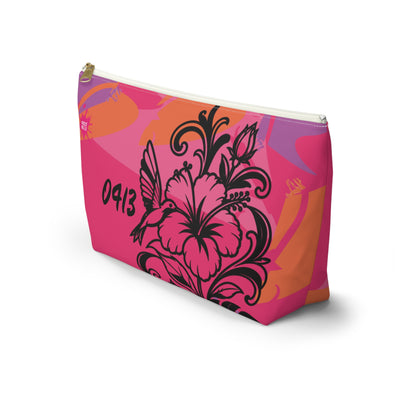 Vibrant Blue 0413 Accessory Pouch — T‑Bottom Cosmetic Bag