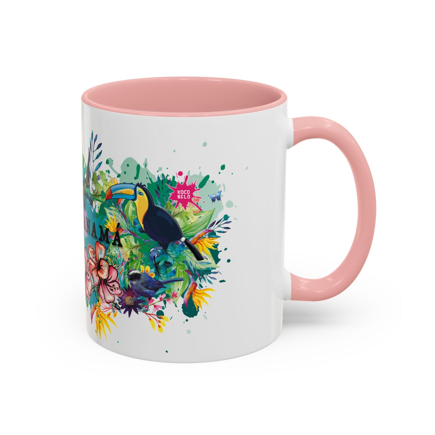 Panama Paradise Accent Coffee Mug - Colorful Tropical Bird Design - Perfect for Nature Lovers! 