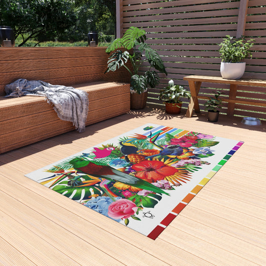 Alfombra con ilustración de un estampado de colores – vista 4