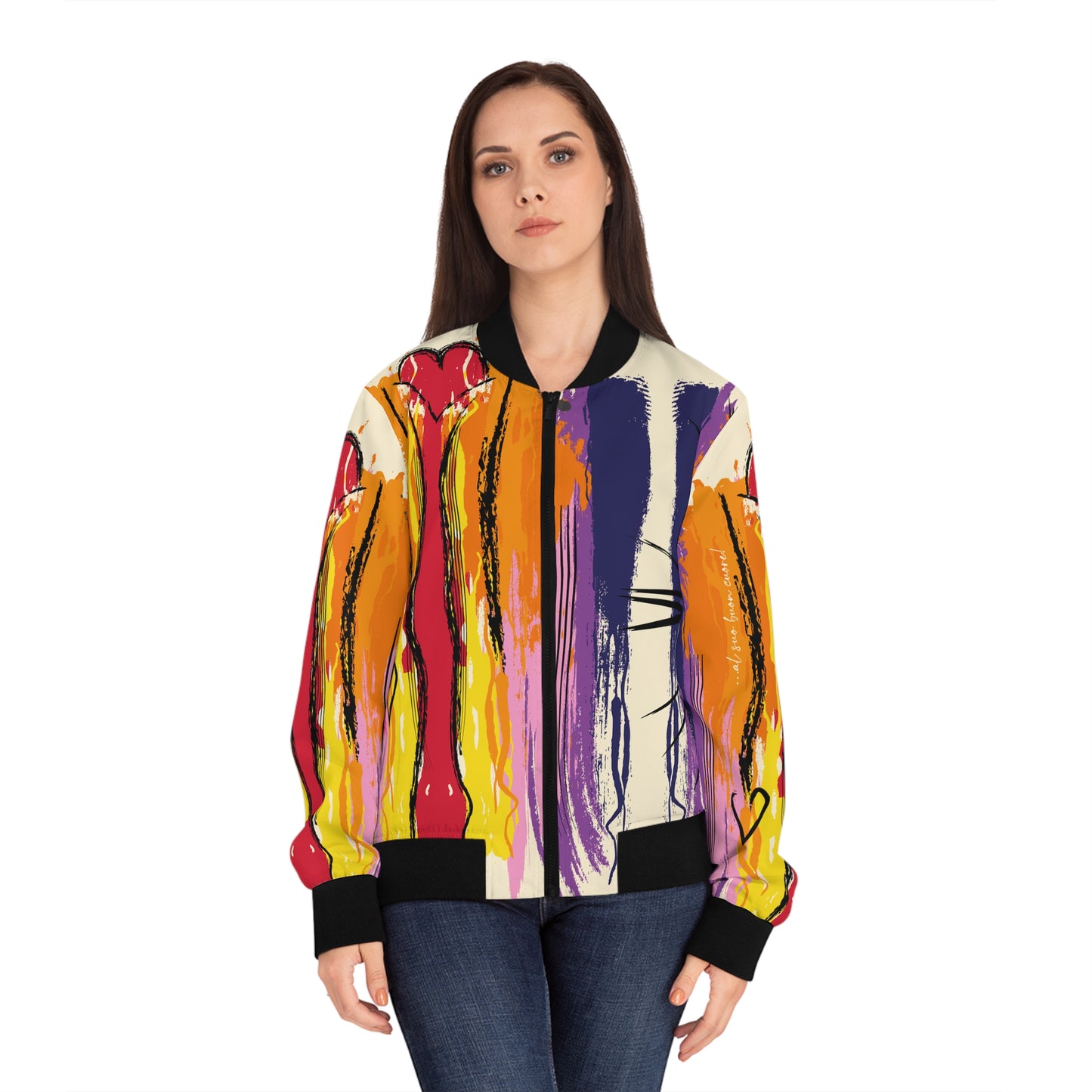 Floral Splash Bomber Jacket CORAZON