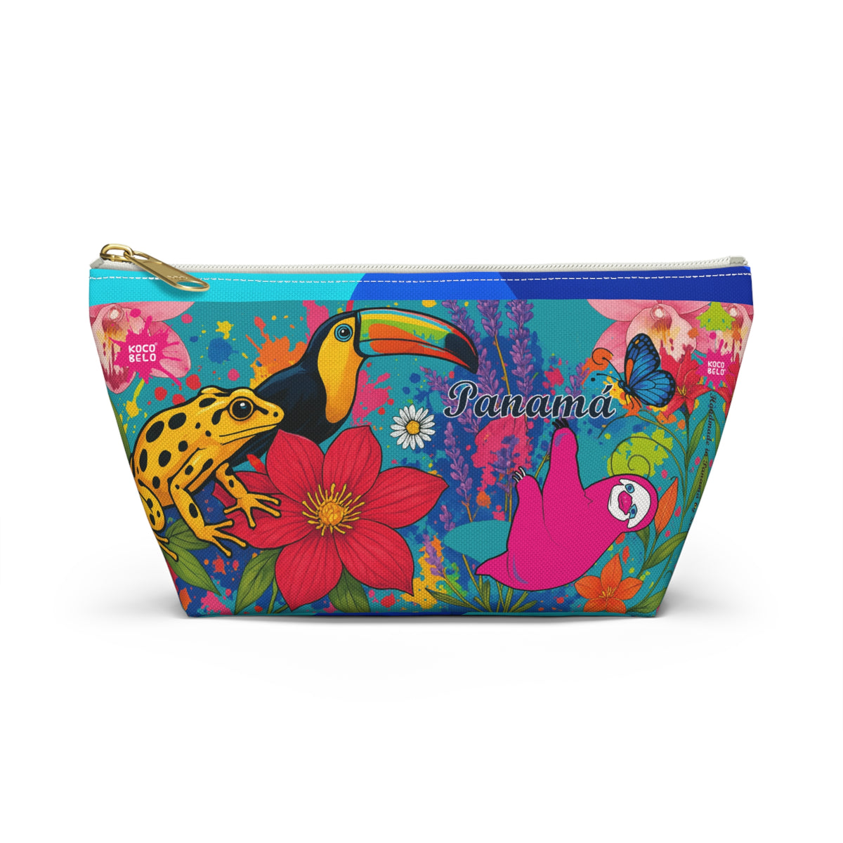 Vibrant SELVA Accessory Pouch — T‑Bottom Cosmetic Bag
