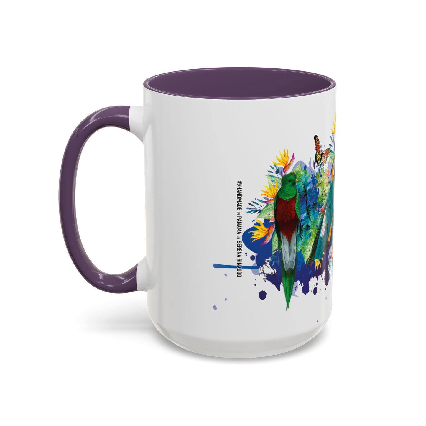 Panama Paradise Accent Coffee Mug - Colorful Tropical Bird Design - Perfect for Nature Lovers! 