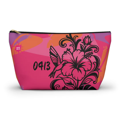 Vibrant Blue 0413 Accessory Pouch — T‑Bottom Cosmetic Bag