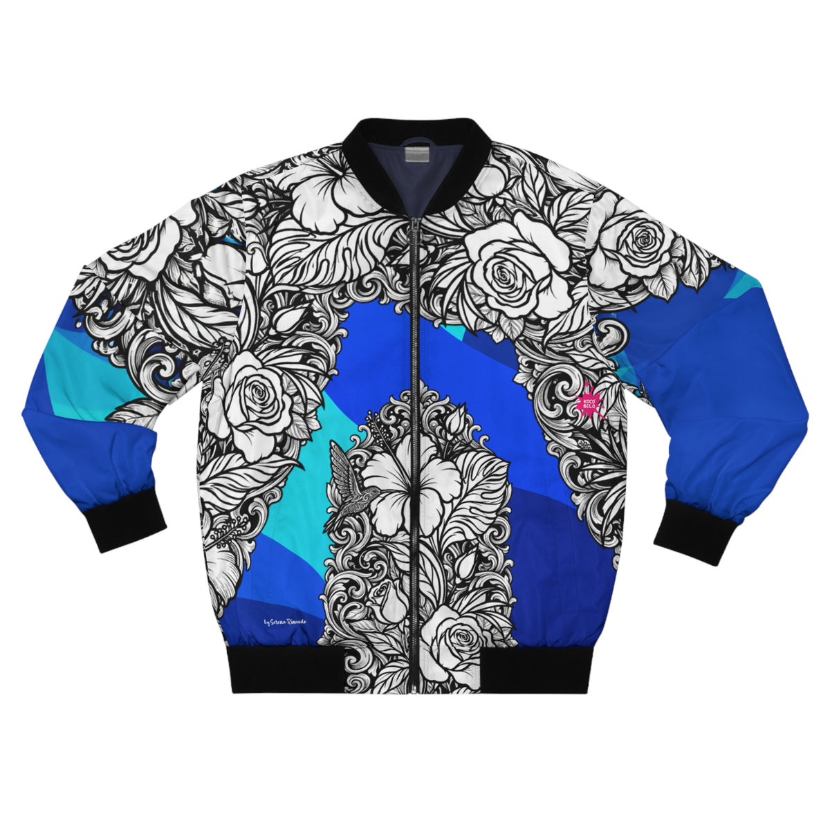 Leopard blue Bomber Jacket