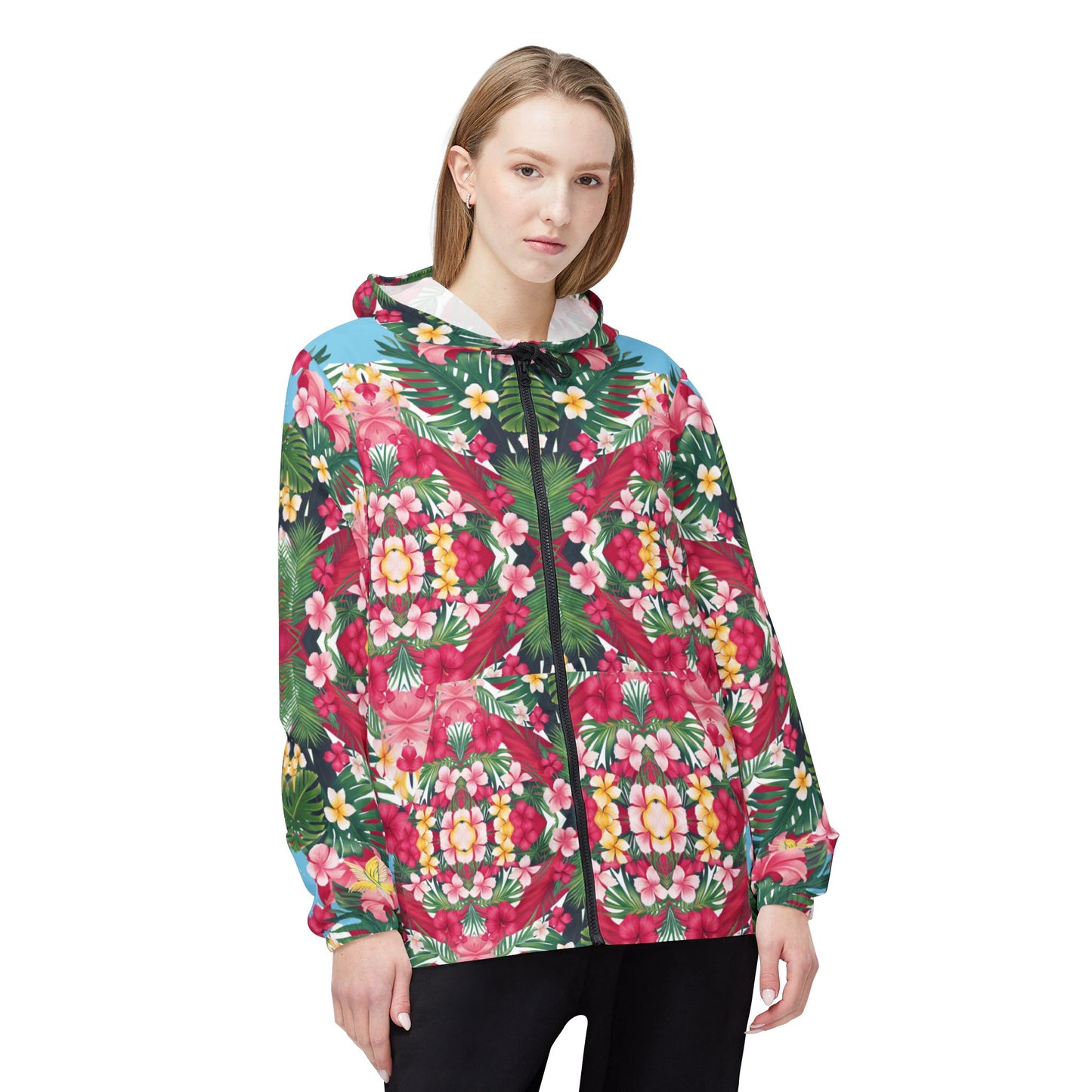 Floral Kaleidoscope Windbreaker Jacket