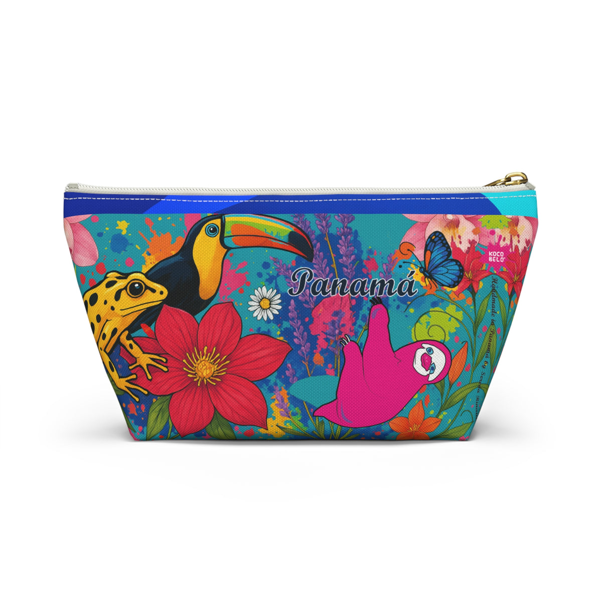 Vibrant SELVA Accessory Pouch — T‑Bottom Cosmetic Bag