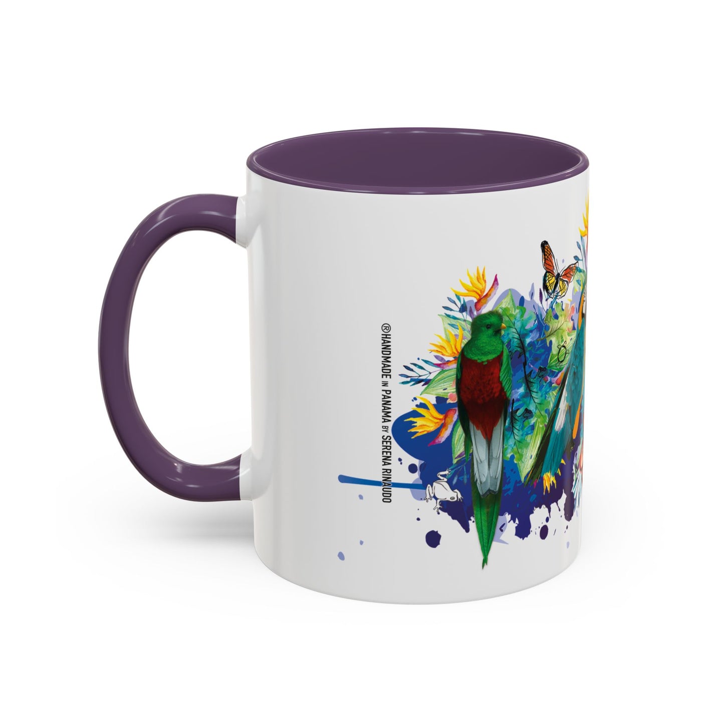 Panama Paradise Accent Coffee Mug - Colorful Tropical Bird Design - Perfect for Nature Lovers! 