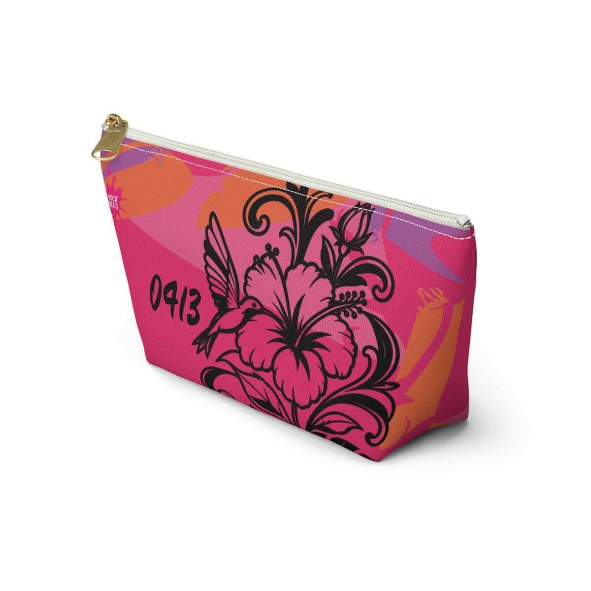 Vibrant Blue 0413 Accessory Pouch — T‑Bottom Cosmetic Bag