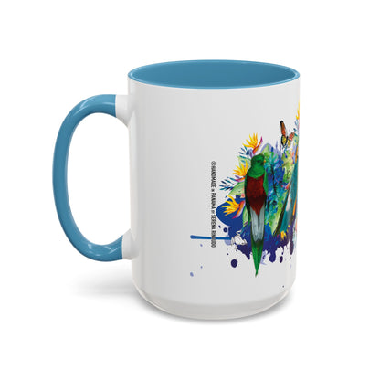 Panama Paradise Accent Coffee Mug - Colorful Tropical Bird Design - Perfect for Nature Lovers! 