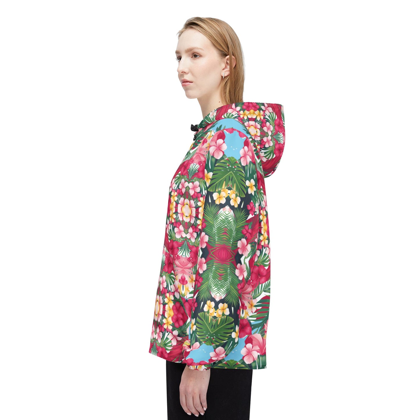 Floral Kaleidoscope Windbreaker Jacket