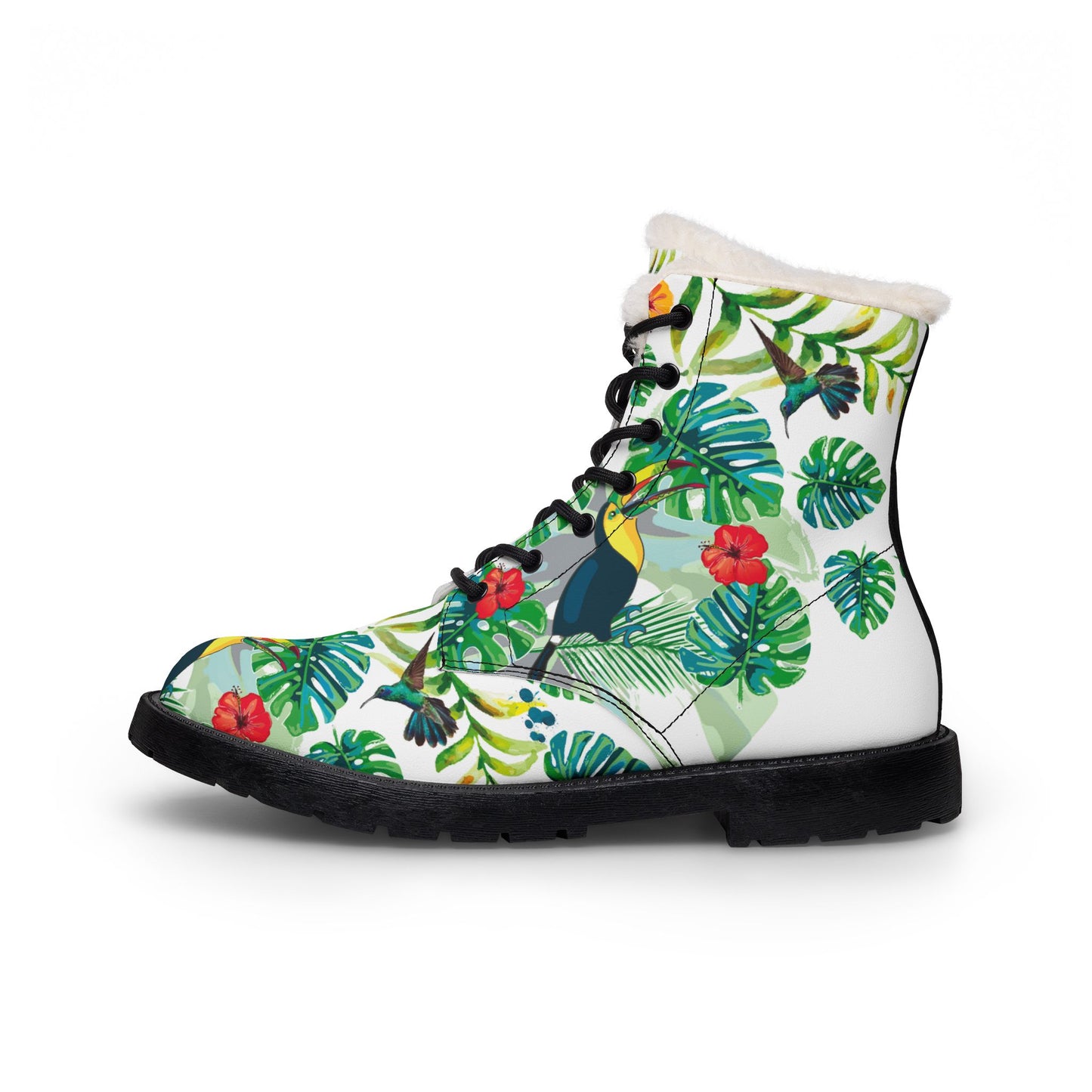 tropical Women's Fur and Leather Boots