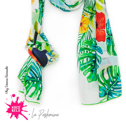 PASHMINA TROPICAL 140 cm x 45 cm