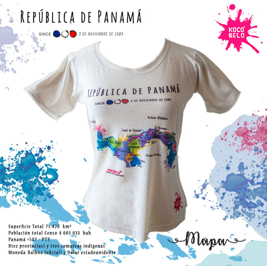 T-SHIRT MAPA DE PANAMA LYCRA UNISEX